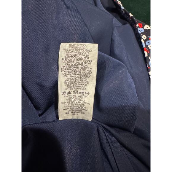 Tory Sport Navy Floral One-Piece Swimsuit/Bathing Suit Size Small - Picture 5 of 6